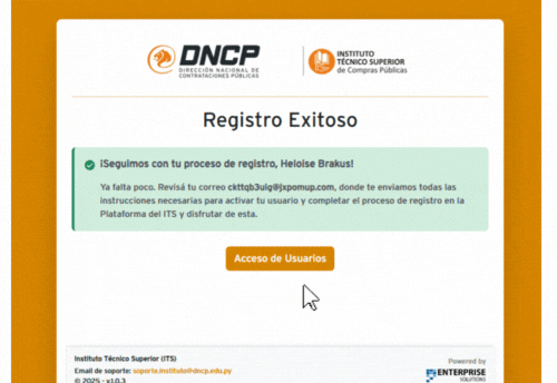 Registro exitoso